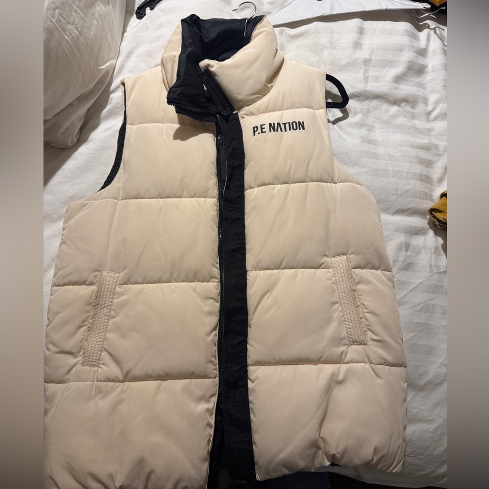 P.E Nation Black and Cream Vest